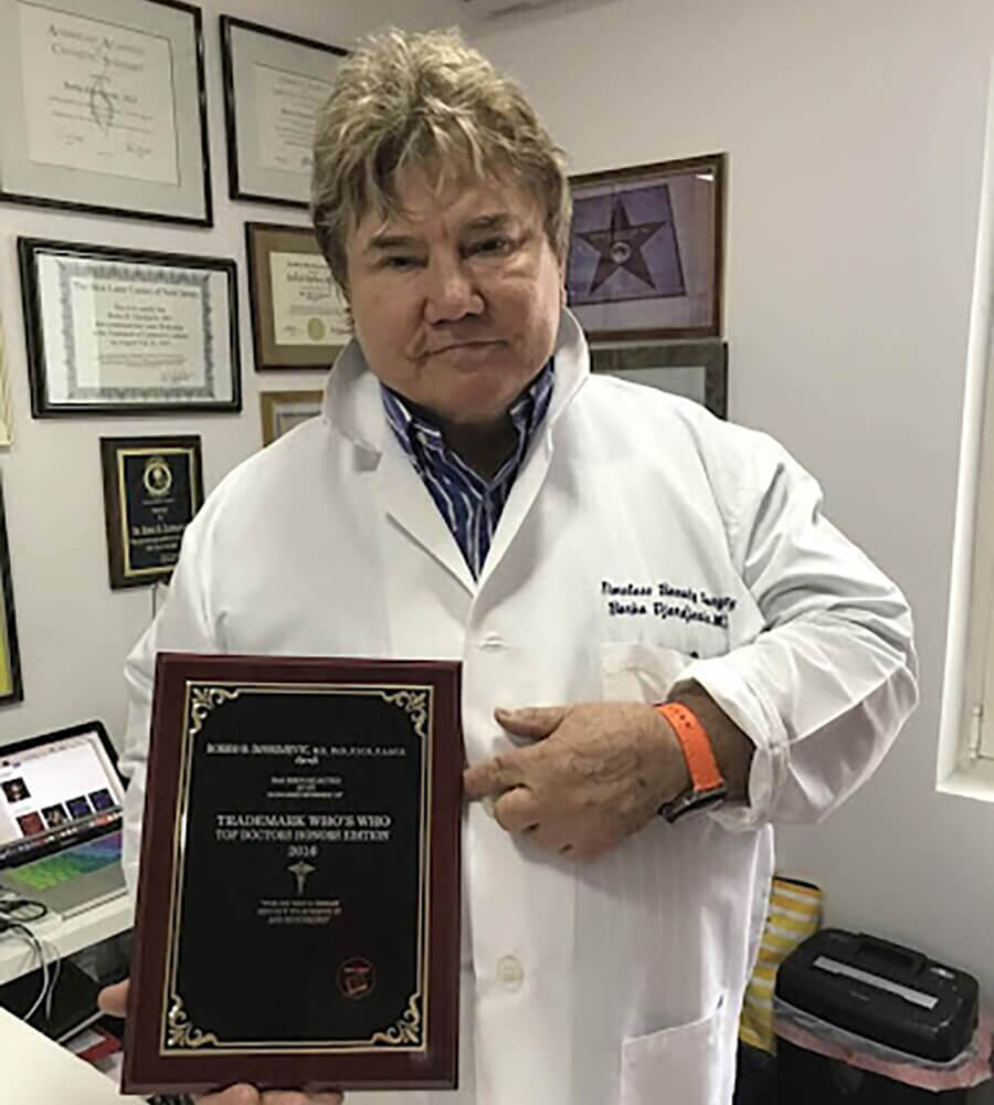 Dr. Borko with award